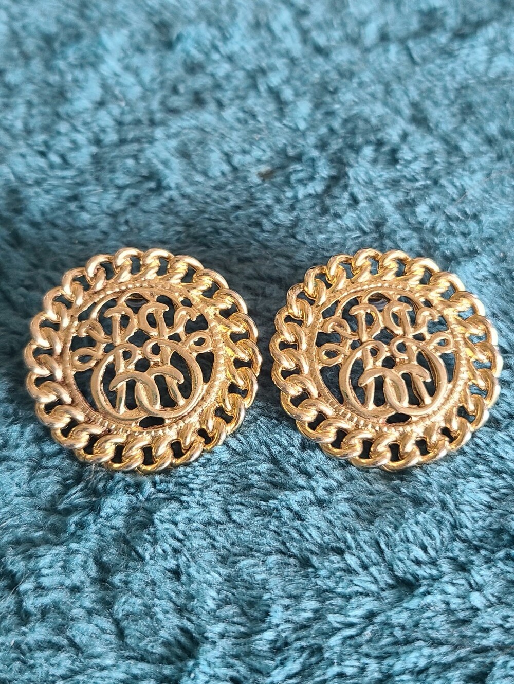 Gold Filigree Round Statement Earrings